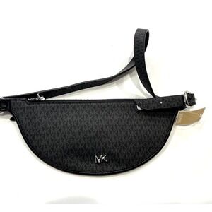 Michael Kors reversible‎ Belt Bag Crossbody Fanny Pack Black Leather S / M